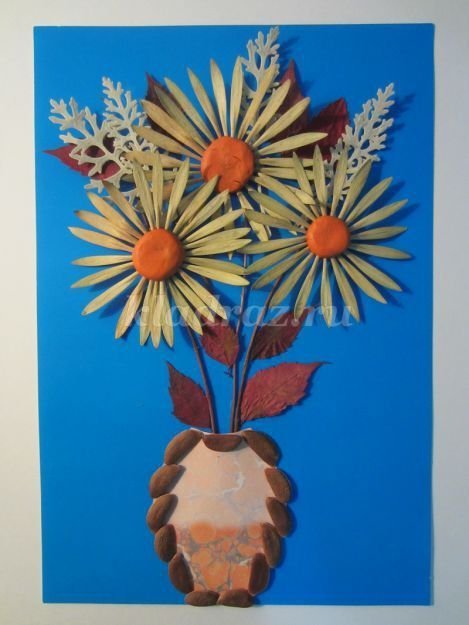 Поделки осенняя ваза с цветами на картоне идеи по изготовлению своими руками фото