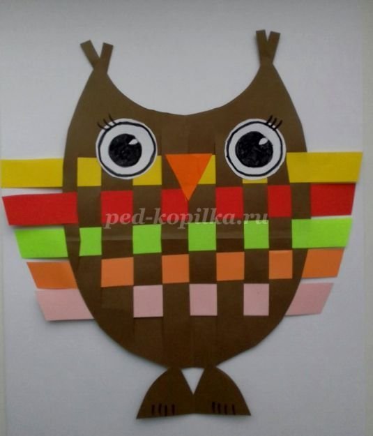 Поделки сова из цветного картона идеи по изготовлению своими руками фото