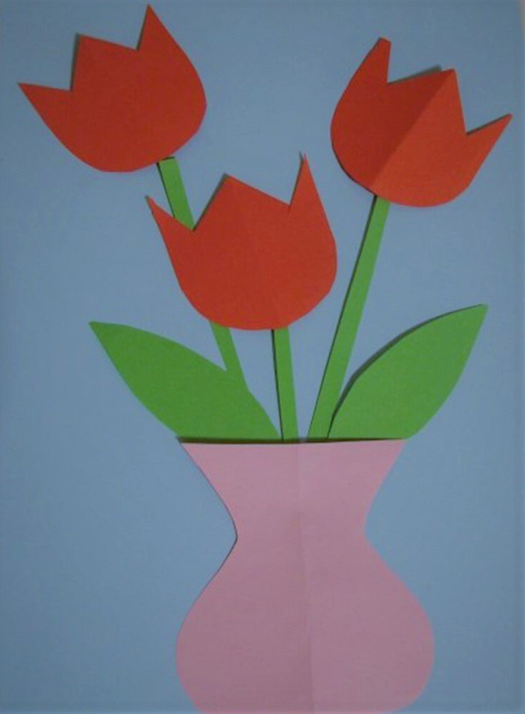 Поделки тюльпаны на картоне идеи по изготовлению своими руками фото