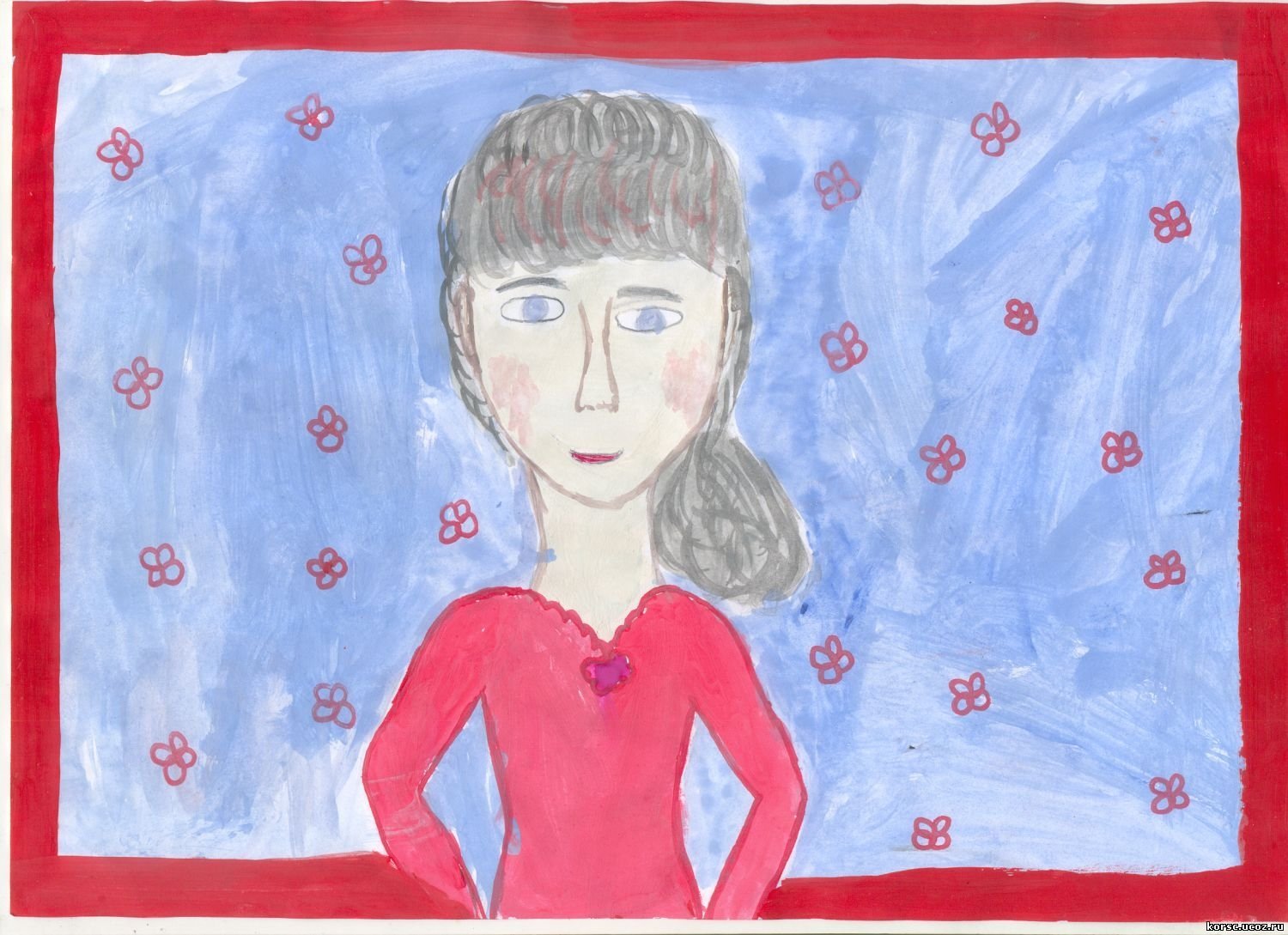 Портрет бабушки детский рисунок фото