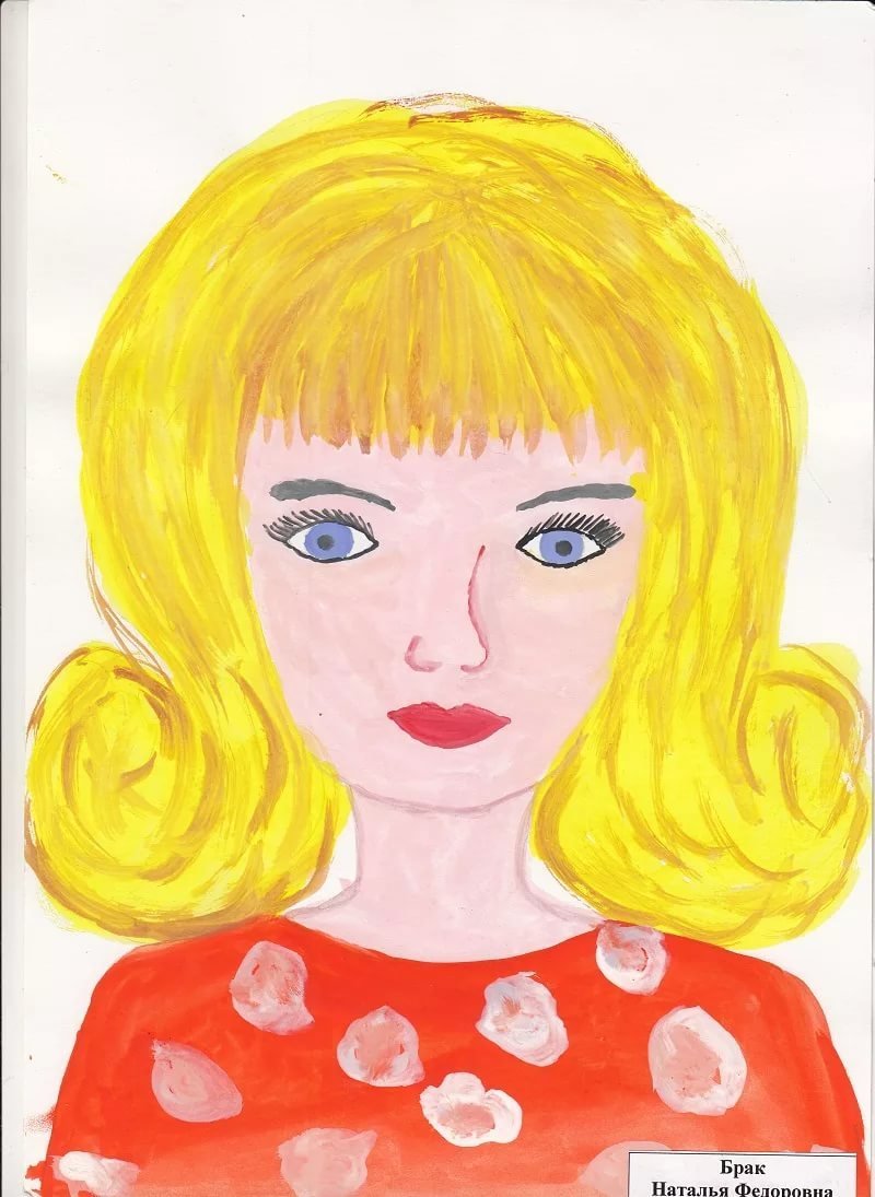 Портрет мамы детский рисунок детский сад фото