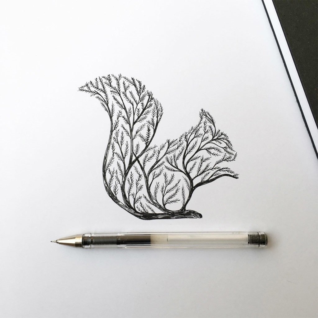 Простые рисунки черной ручкой для скетчбука для начинающих фото