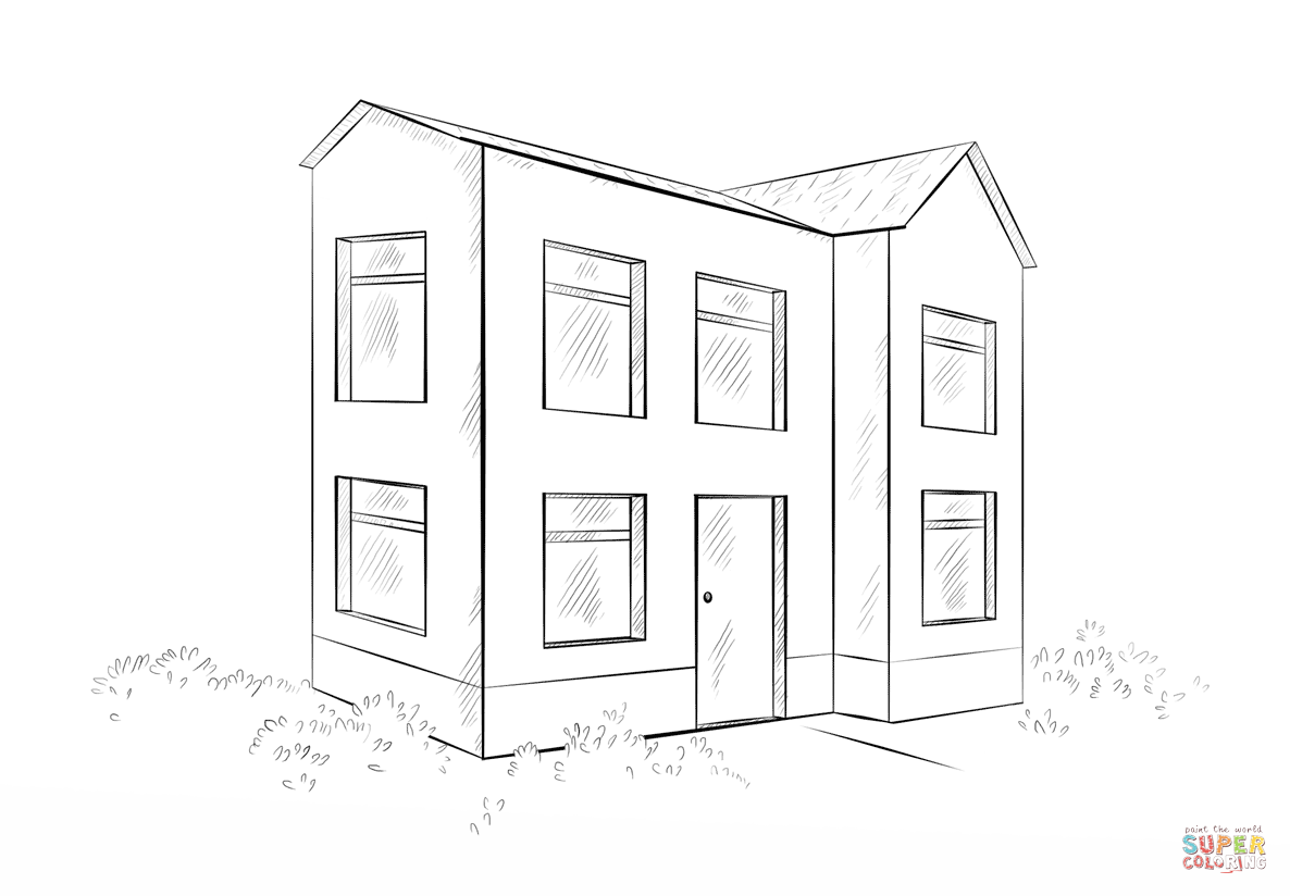 Простые рисунки дом карандашом поэтапно фото