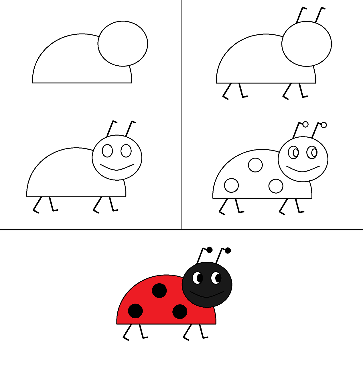 Простые рисунки животных насекомых фото