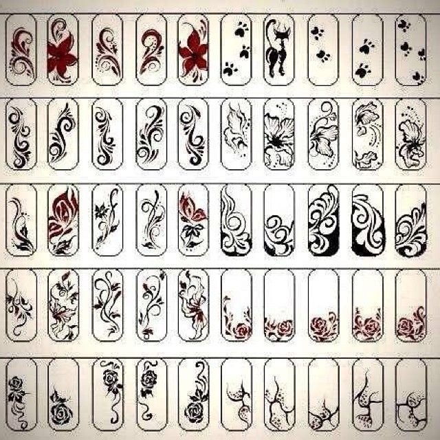 Простые схемы рисунки на ногтях для начинающих фото