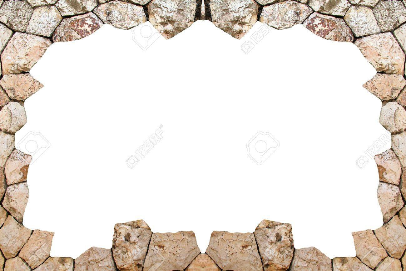 Рамка из камней на прозрачном фоне фото
