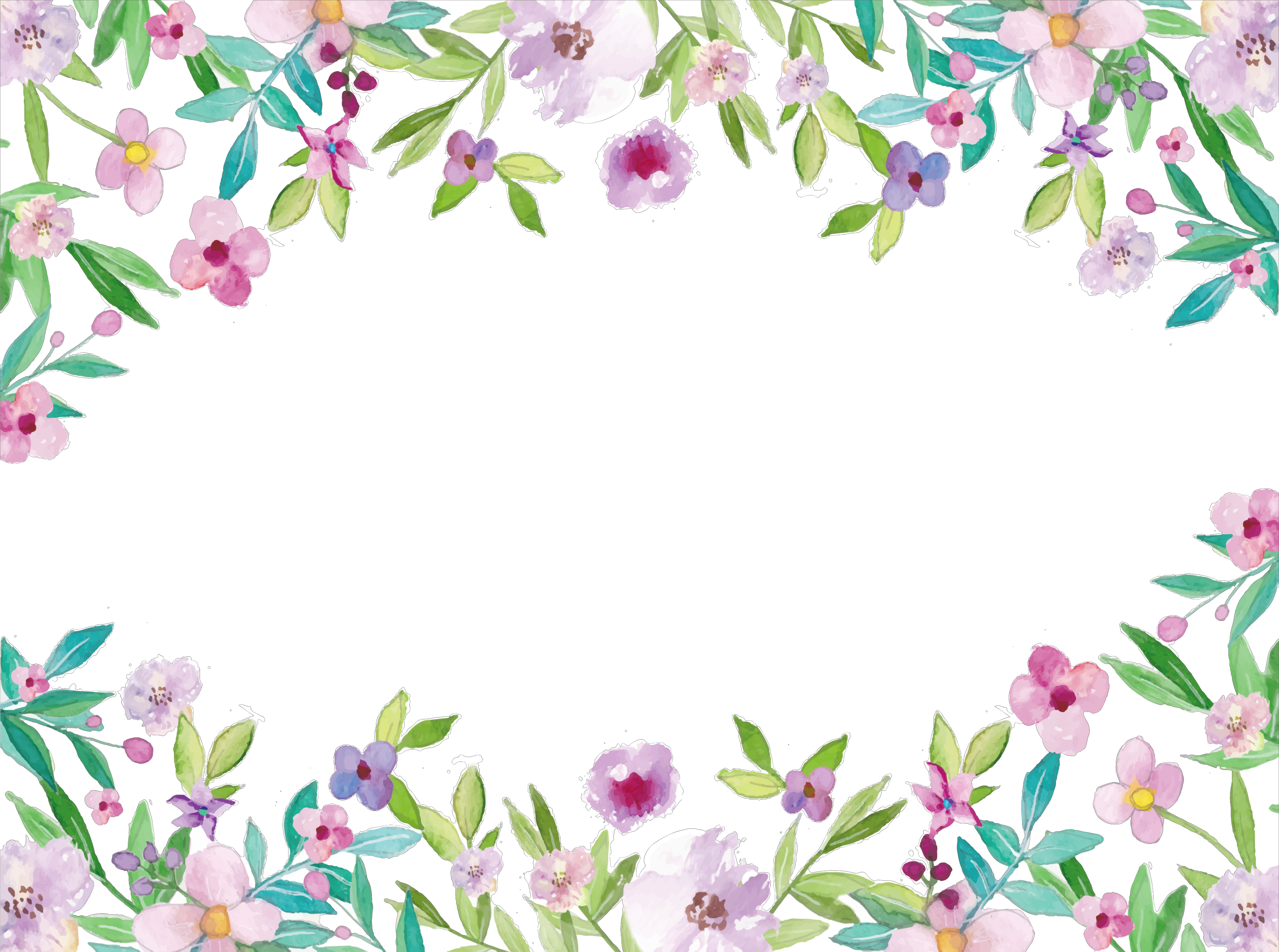 Рамка из мелких цветочков на прозрачном фоне фото