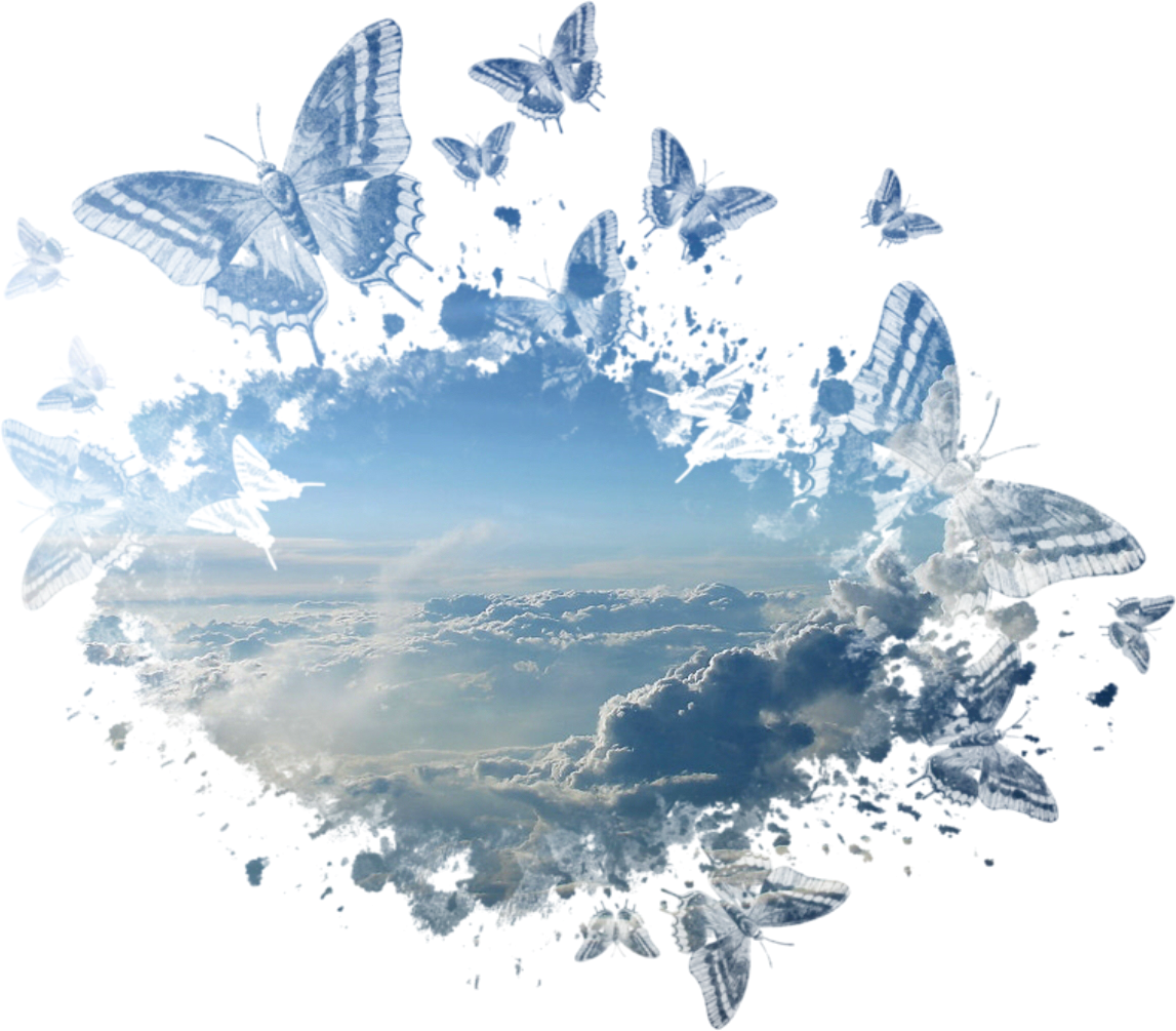 Рамка небо на прозрачном фоне фото