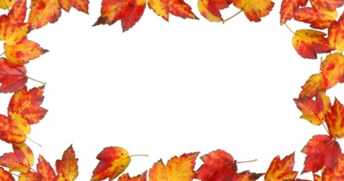 Рамка осень на прозрачном фоне фото