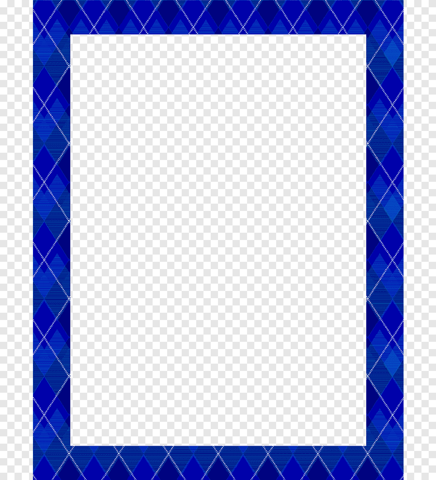 Рамка простая синяя на прозрачном фоне фото