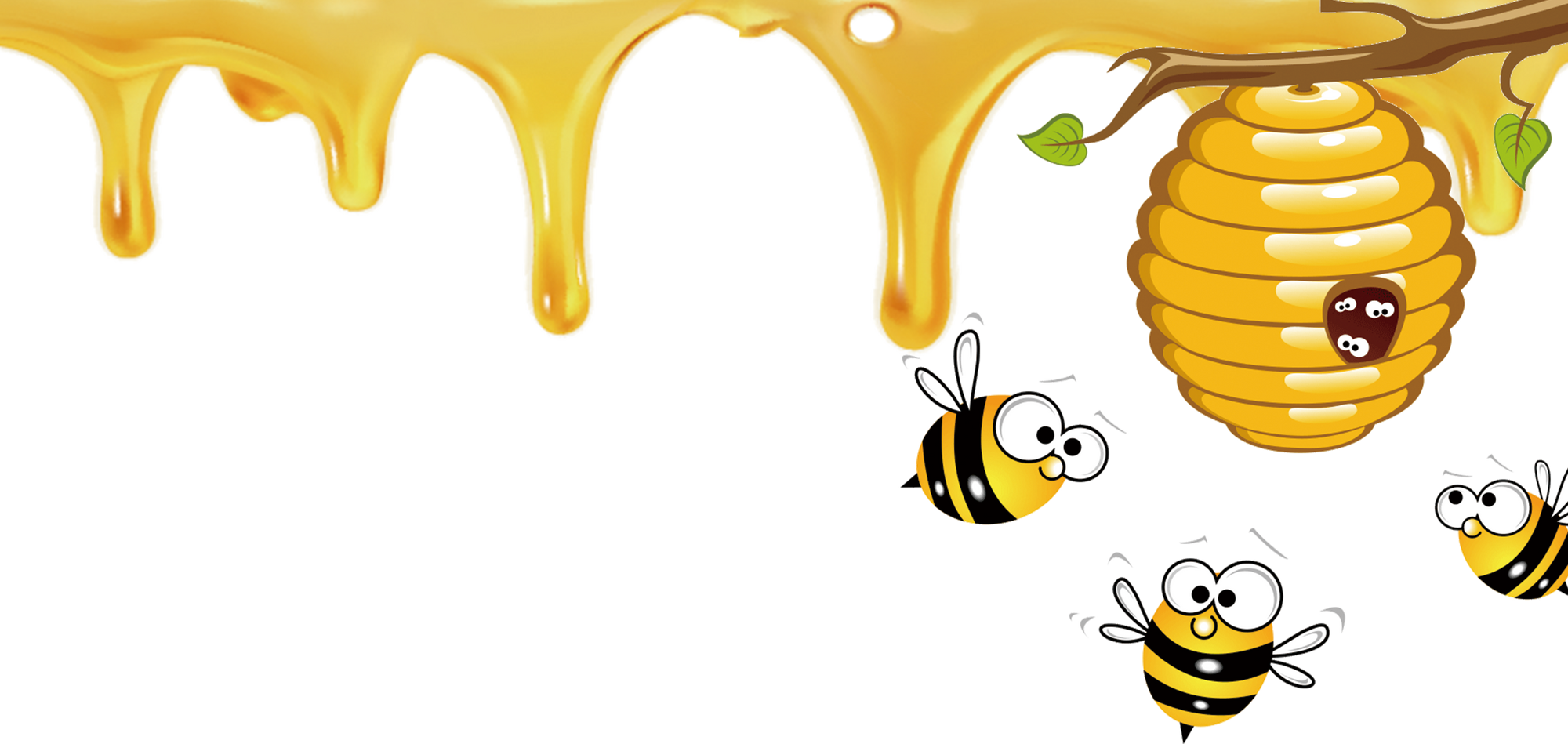 Рамка с пчелами на прозрачном фоне фото