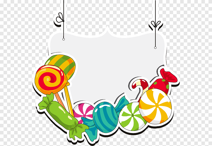 Рамка со сладостями на прозрачном фоне фото