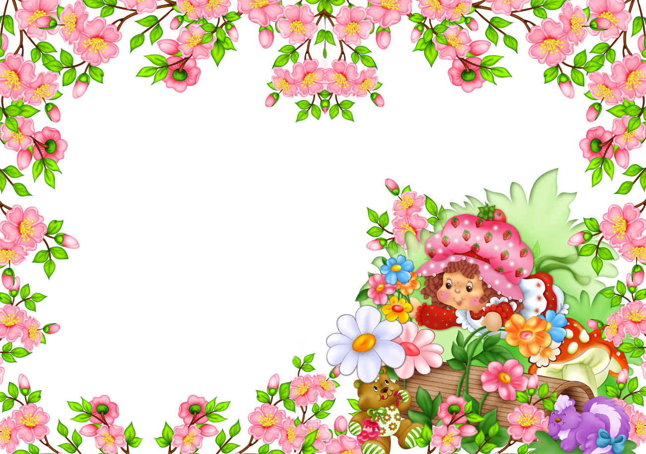Рамка цветы на прозрачном фоне для детей фото