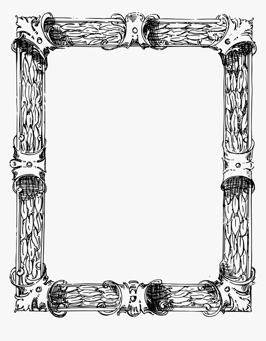 Рамка в средневековом стиле на прозрачном фоне фото