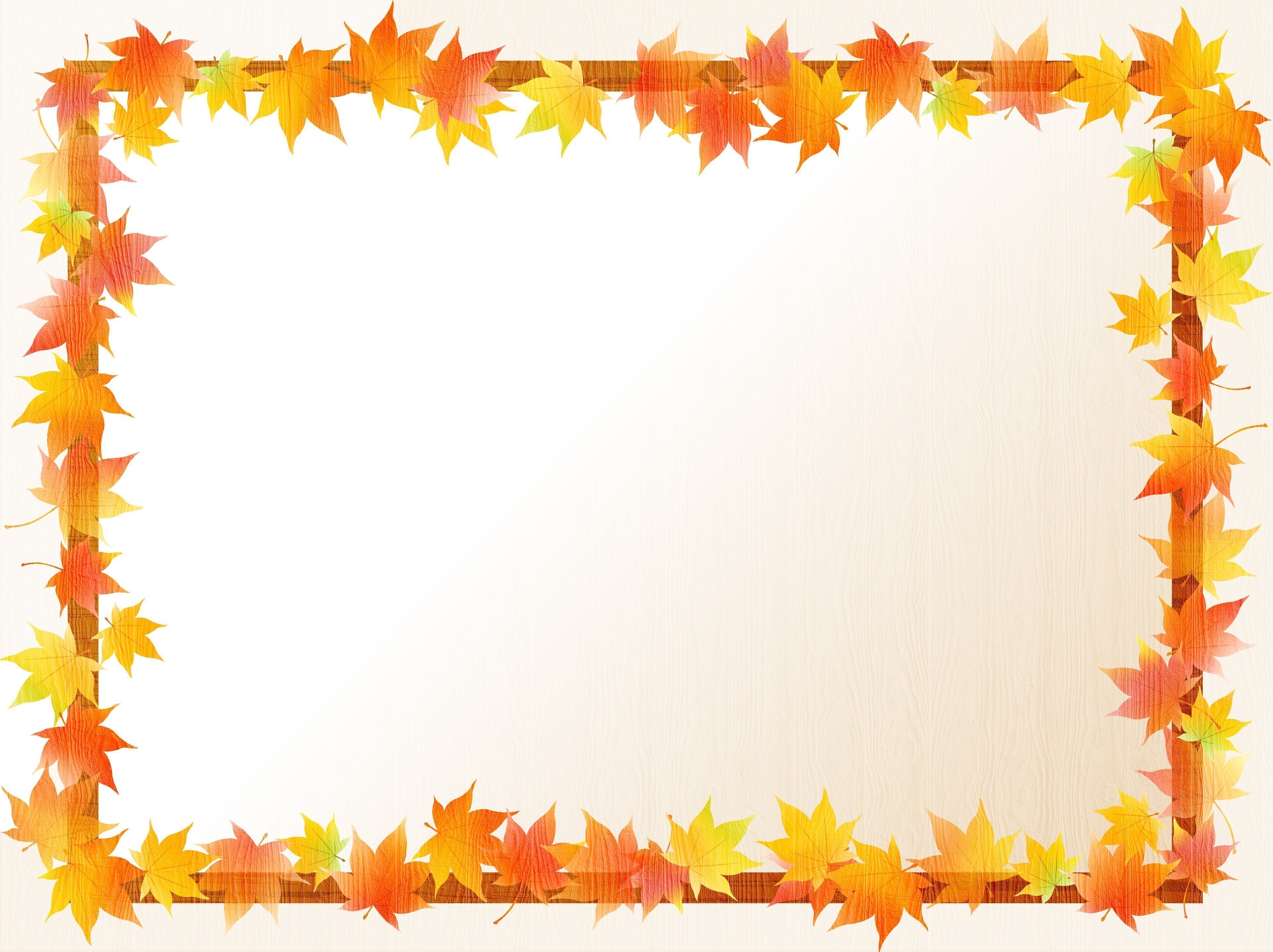 Рамка вертикальная осень на прозрачном фоне фото