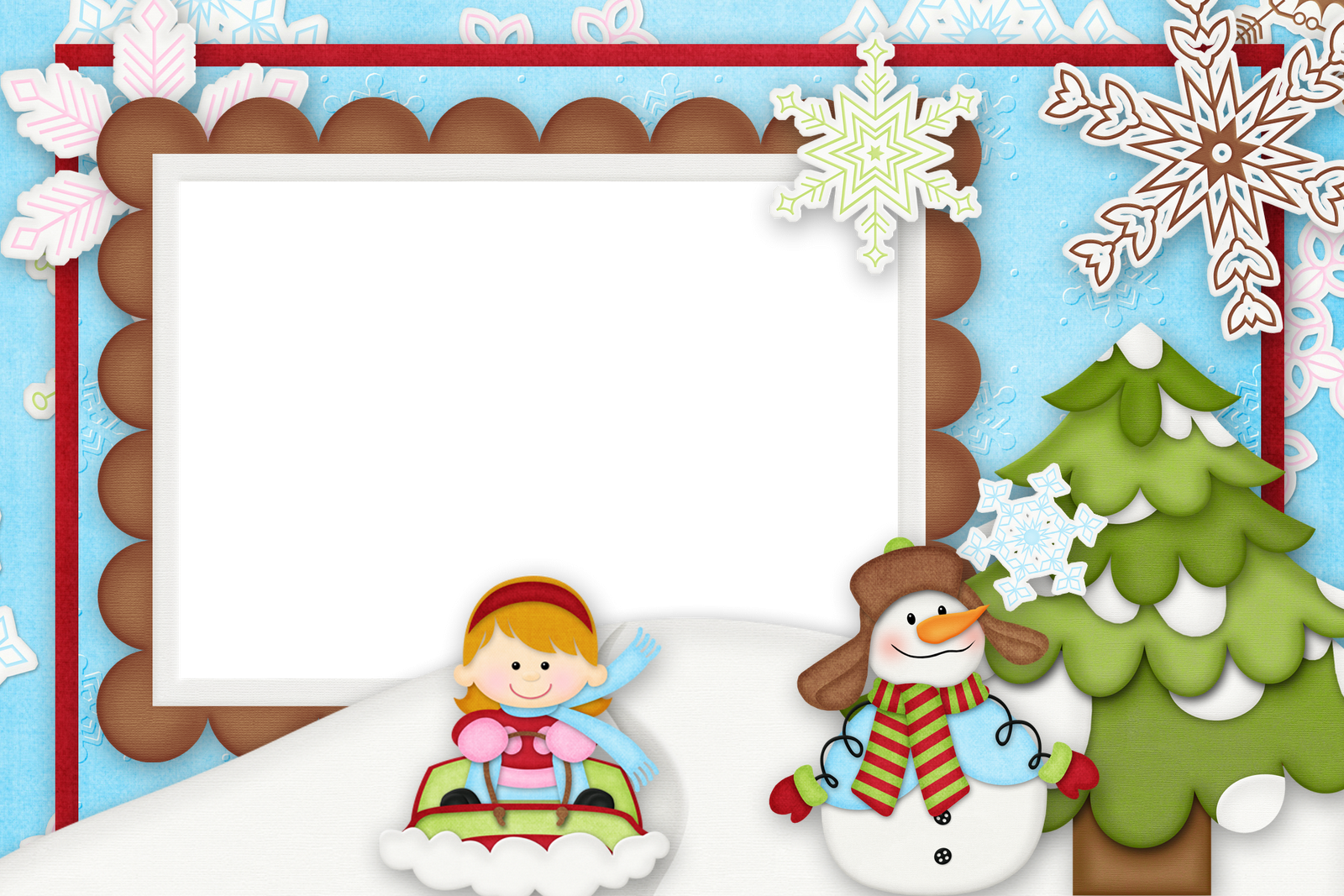 Рамка зима для детей на прозрачном фоне фото