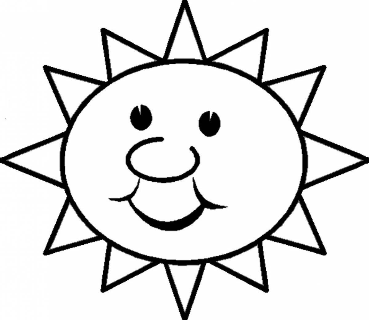 Раскраски для ребенка солнышко для 2 лет фото