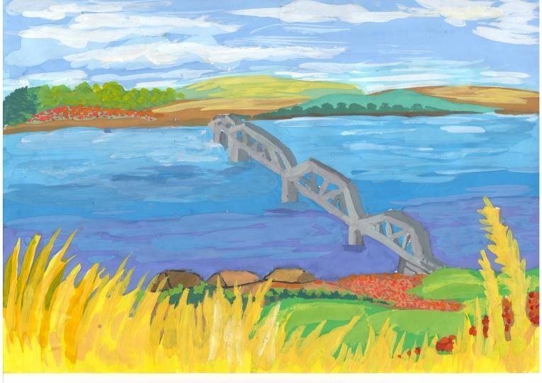 Река амур рисунок детский фото