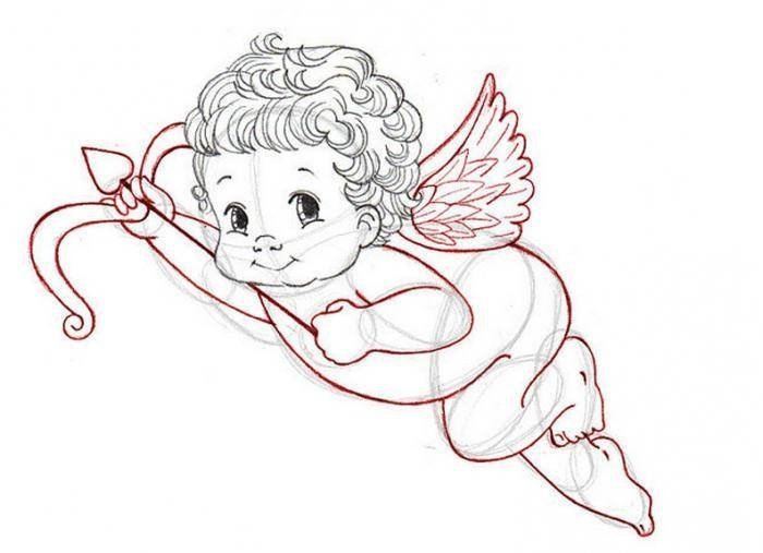 Рисунки ангелочков с крыльями красивые детские фото