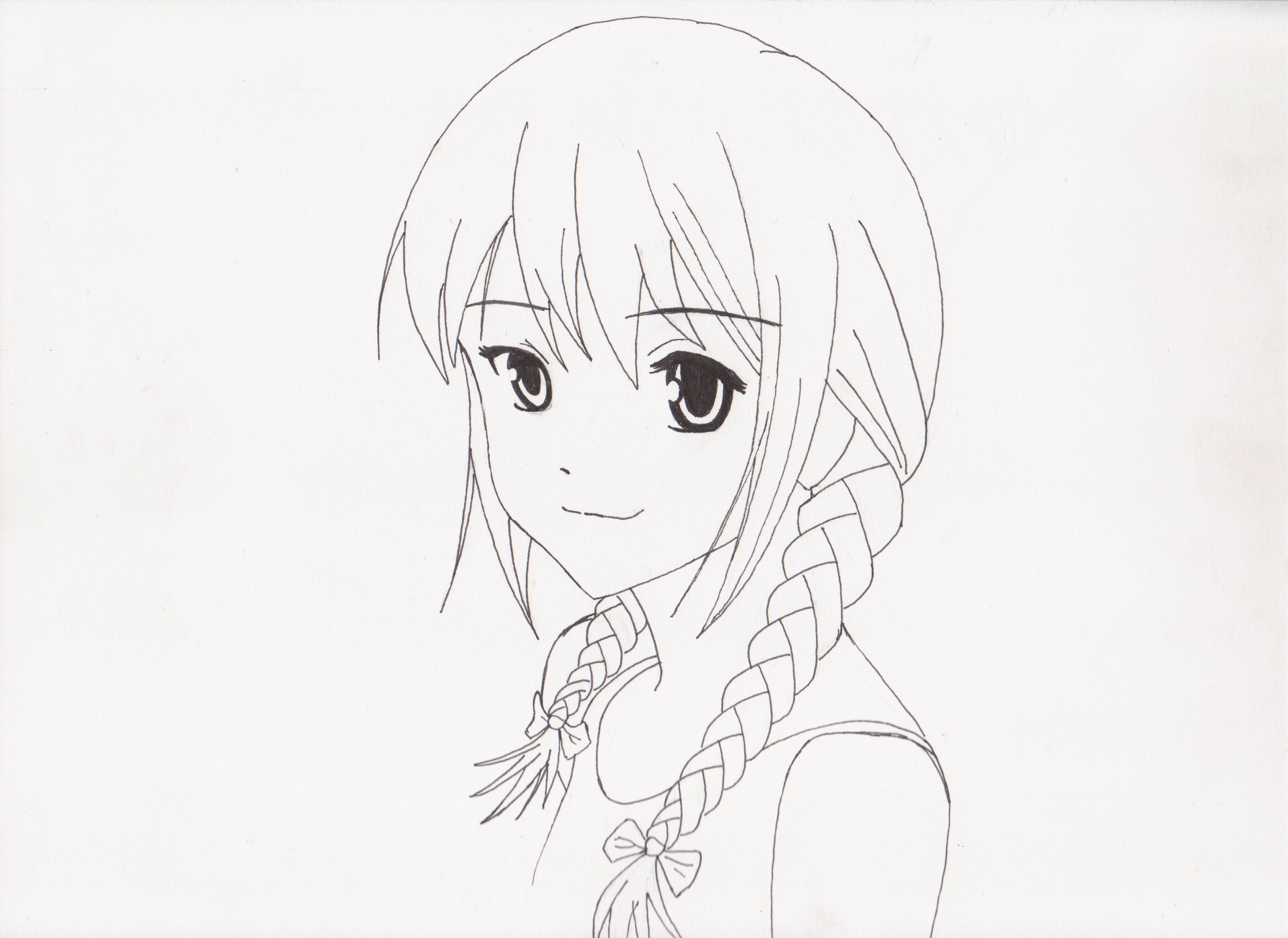 Рисунки аниме девочек легкие карандашом фото