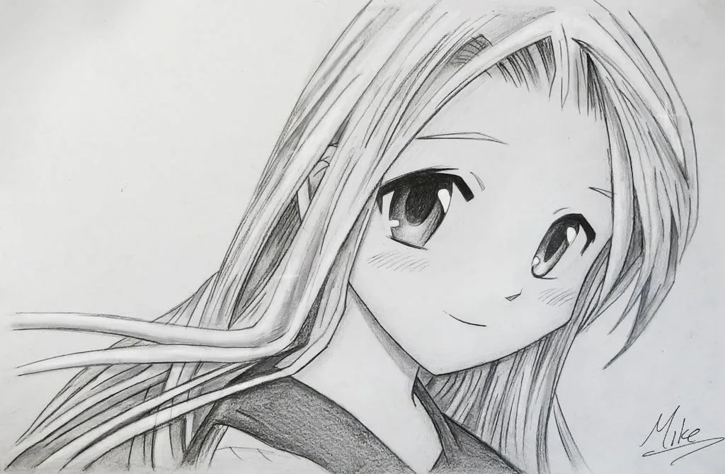 Рисунки аниме девушек легкие и красивые фото