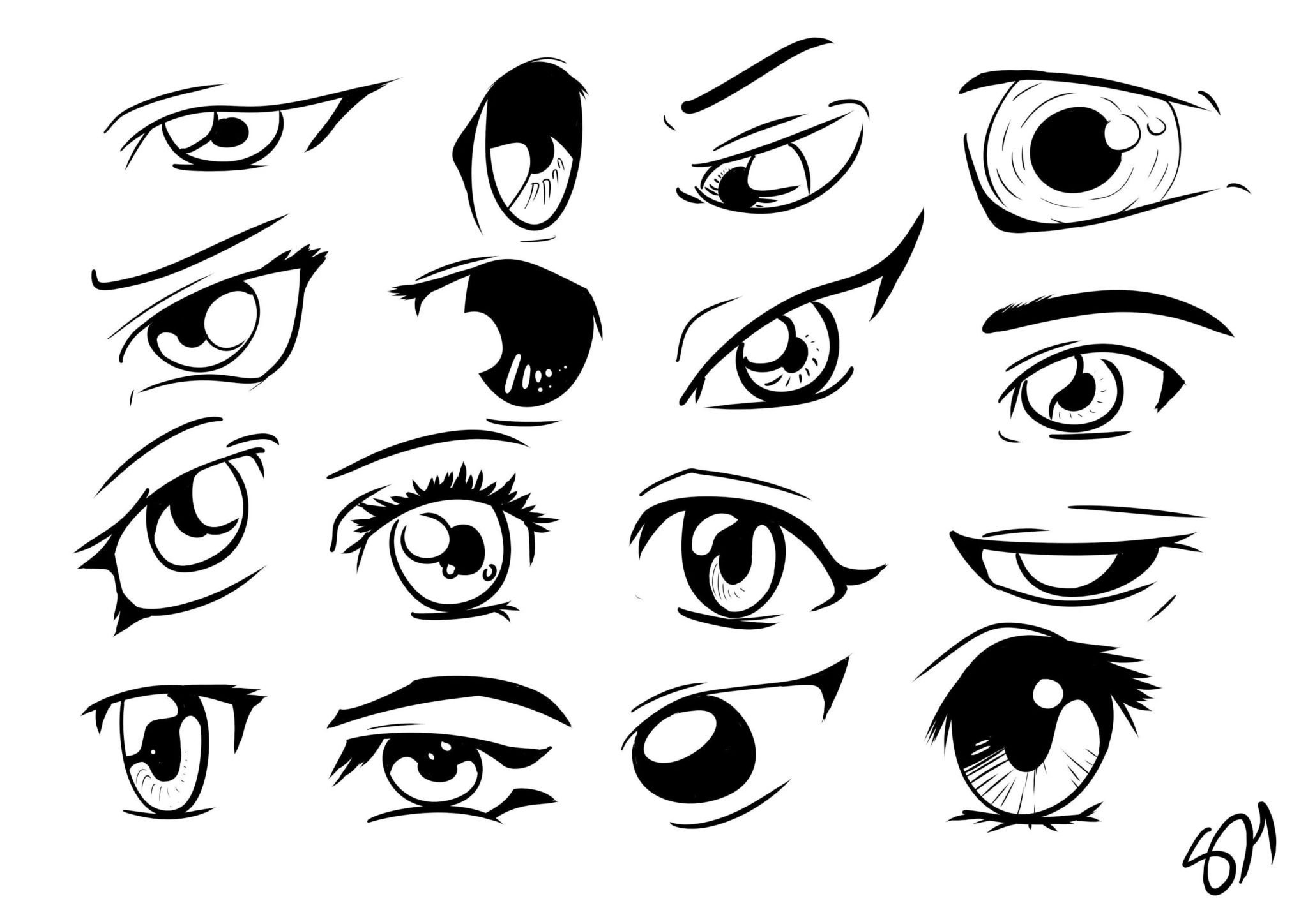 Рисунки аниме глаза персонажей фото