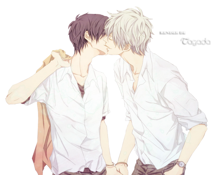 Рисунки аниме мальчиков целоваться фото