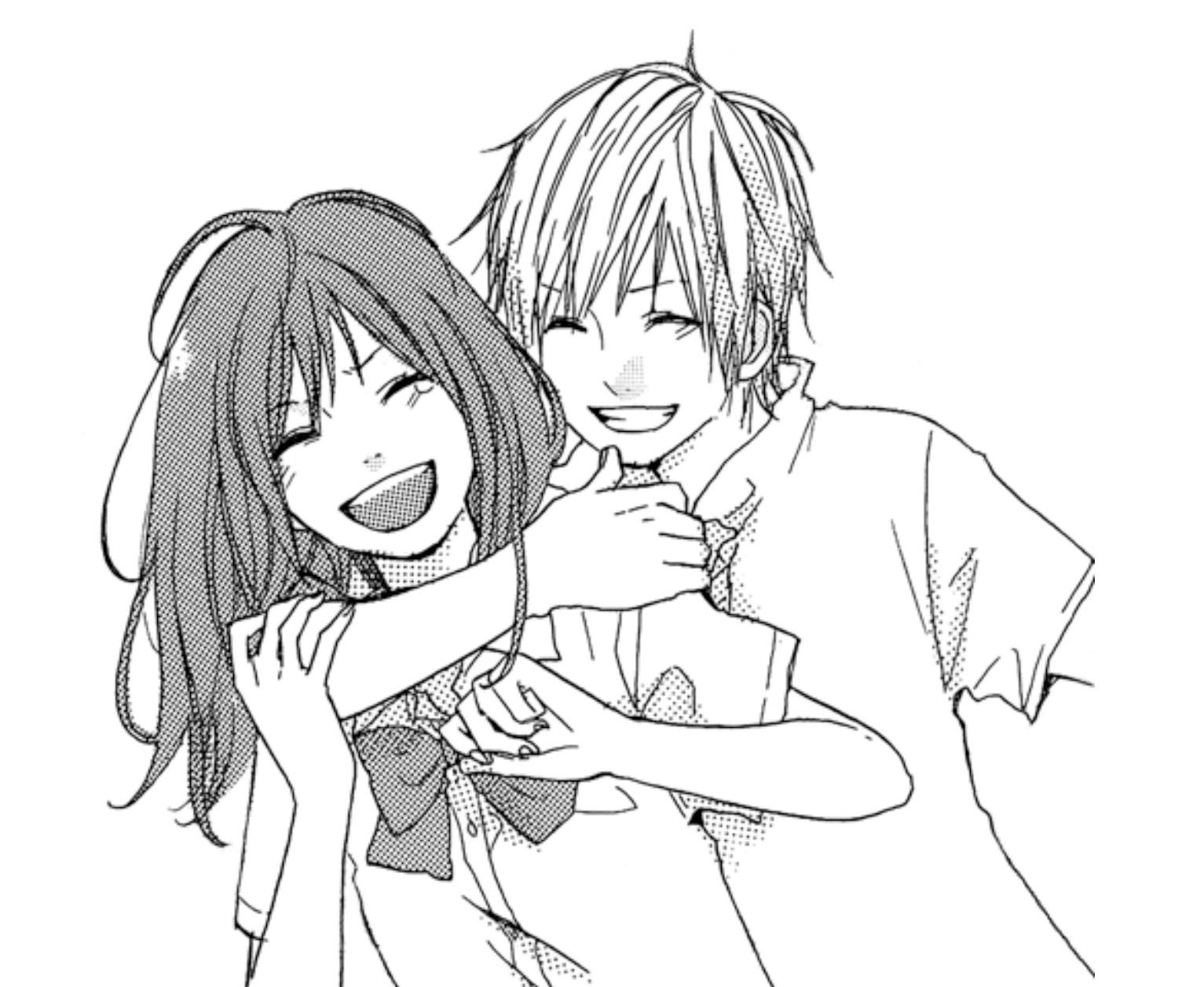 Рисунки аниме парень и девушка фото