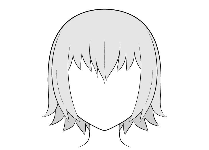 Рисунки аниме волосы короткие фото
