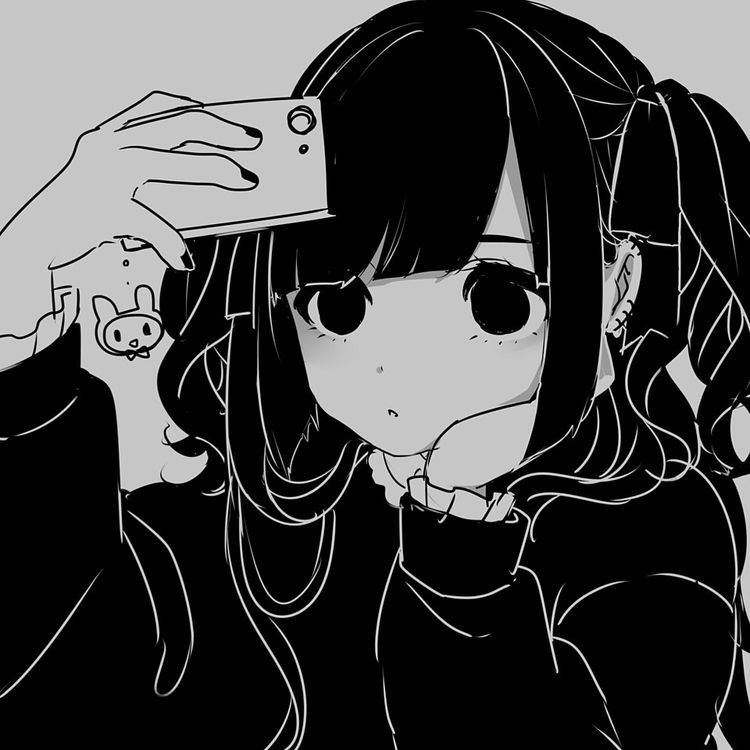 Рисунки черным цветом аниме фото