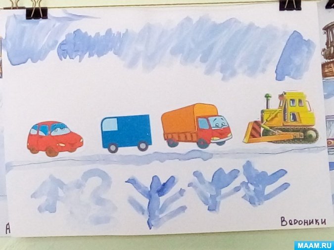 Рисунки детей на тему транспорт в подготовительной группе фото
