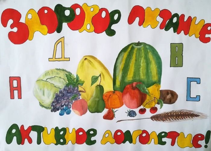 Рисунки детей на тему здоровое питание залог здоровья фото