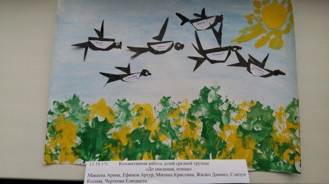 Рисунки детей по теме перелетные птицы фото