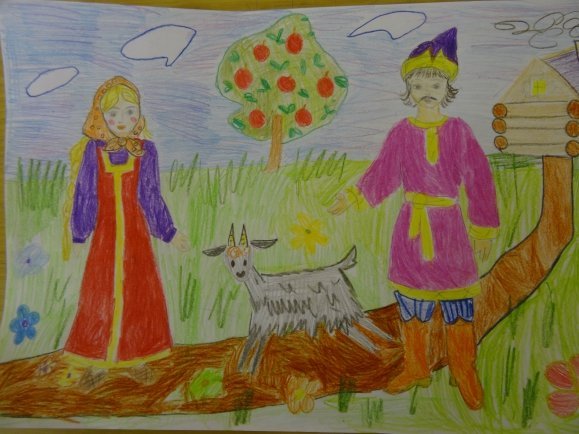 Рисунки детские к сказке сестрица аленушка и братец иванушка фото