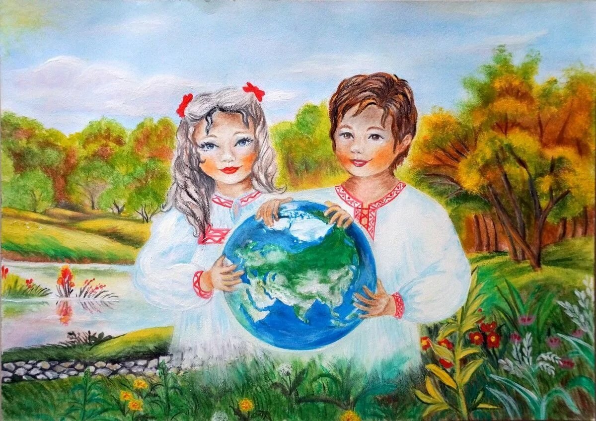 Рисунки детские наш дом Россия фото