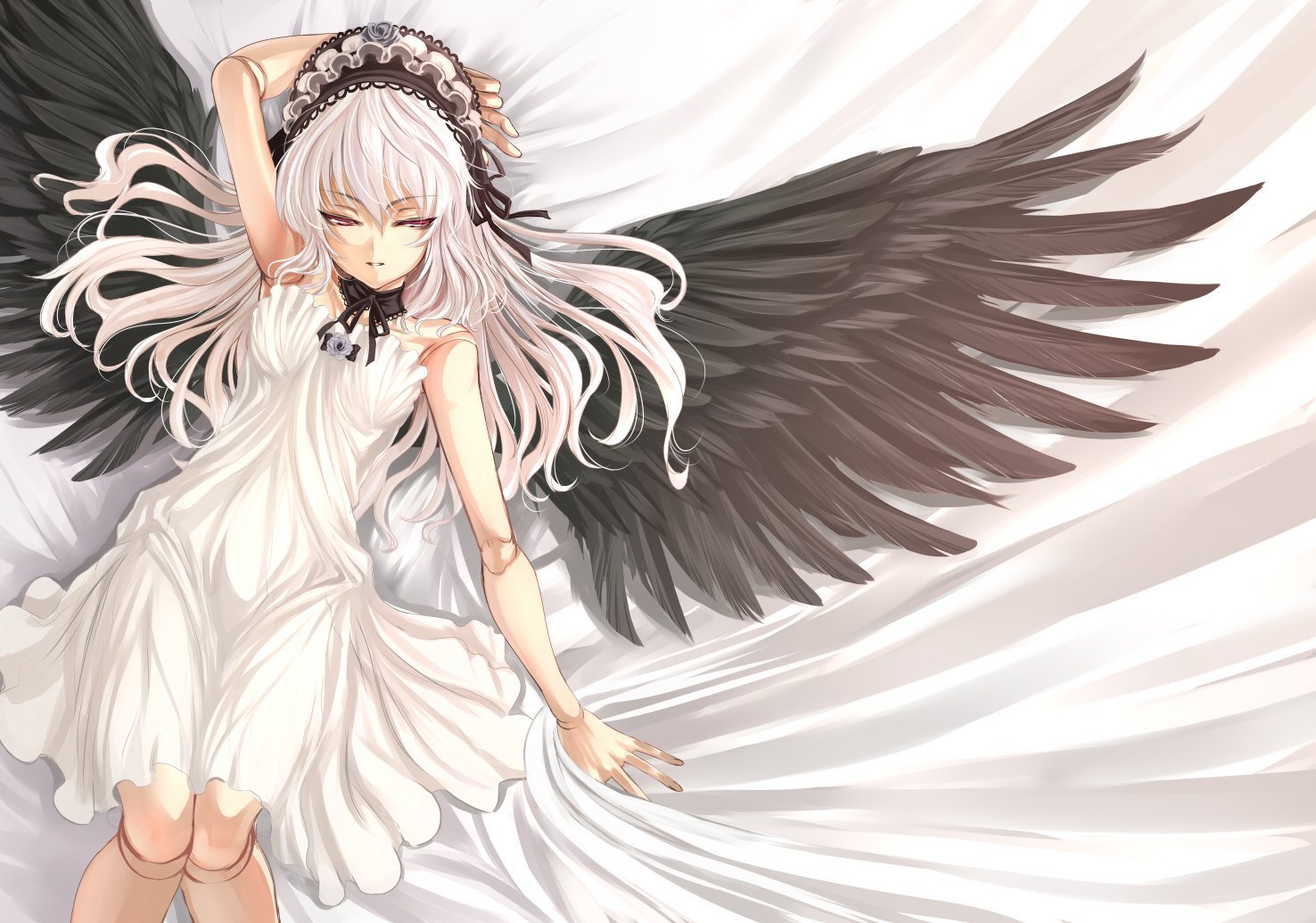 Рисунки девочка ангел аниме фото