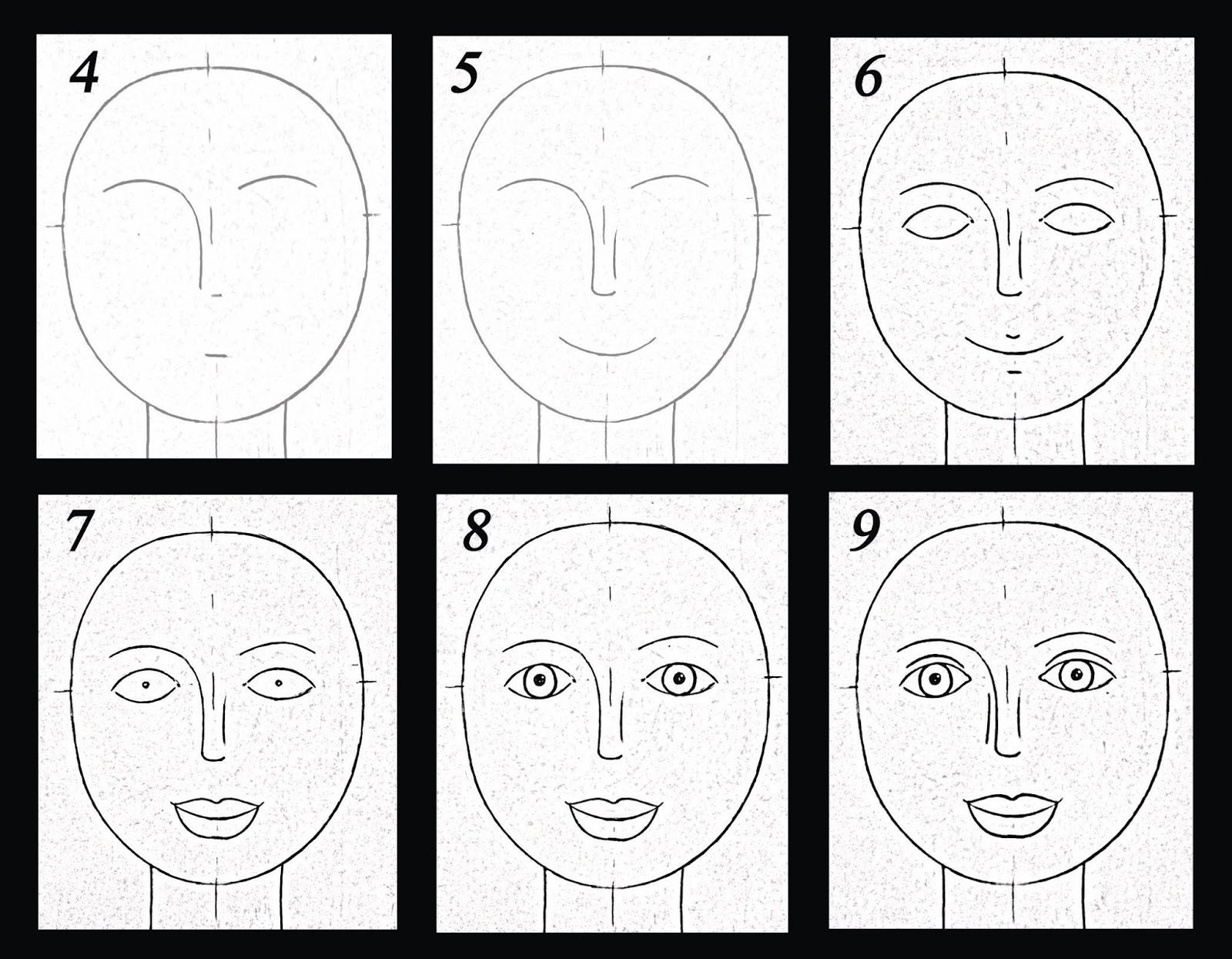 Рисунки для лица для девочек простые поэтапно фото