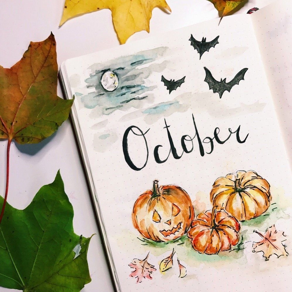Рисунки для скетчбука на тему осень фото