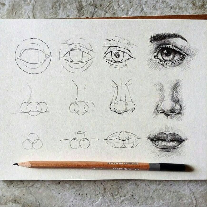 Рисунки для скетчбука поэтапно для начинающих легкие карандашом фото
