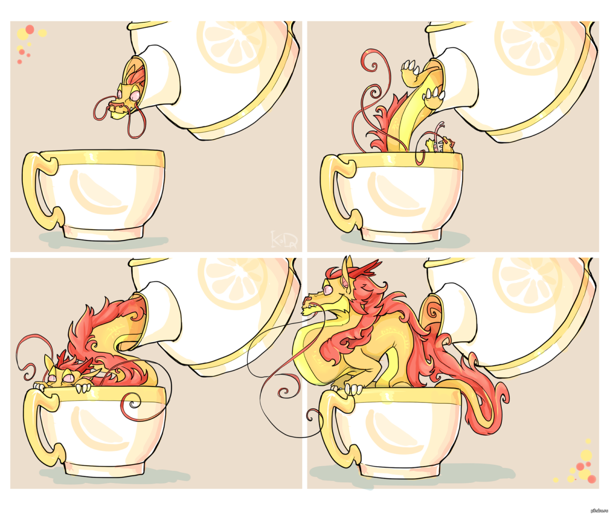 Рисунки для срисовки на праздник День чайных драконов фото
