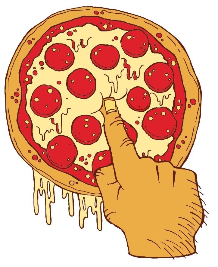 Рисунки для срисовки на праздник День пиццы пепперони фото