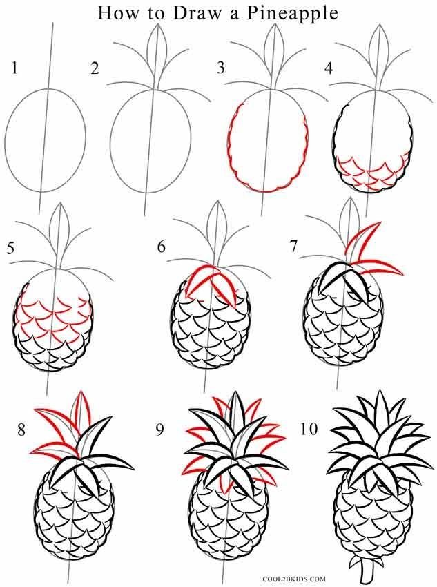 Рисунки фруктов легкие для начинающих фото