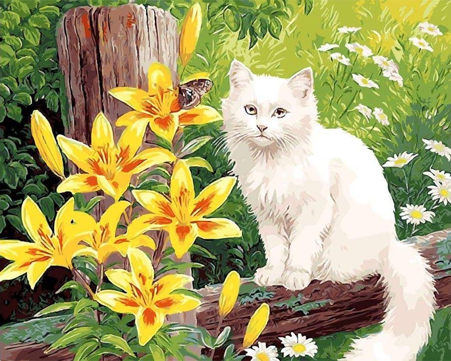 Рисунки красивые животные цветы фото