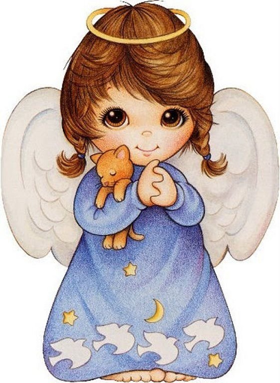 Рисунки красивых детских ангелов фото