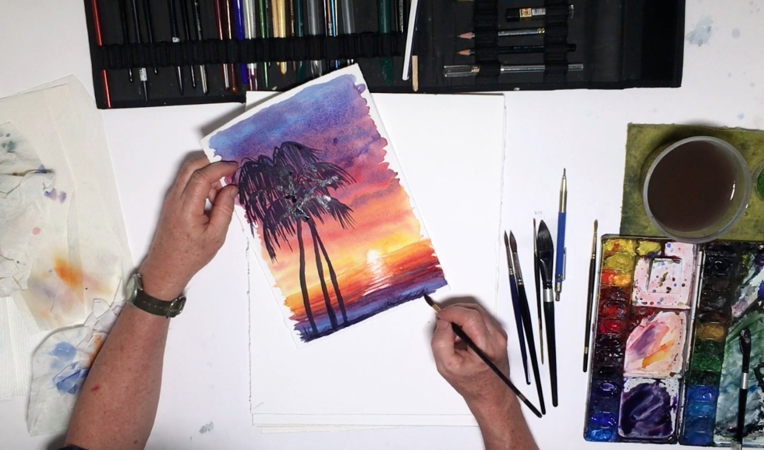 Рисунки красками легкие для начинающих карандашом фото