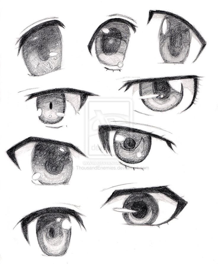 Рисунки мужские глаза аниме фото