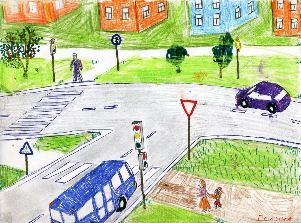 Рисунки на дорогах детские рисунки фото