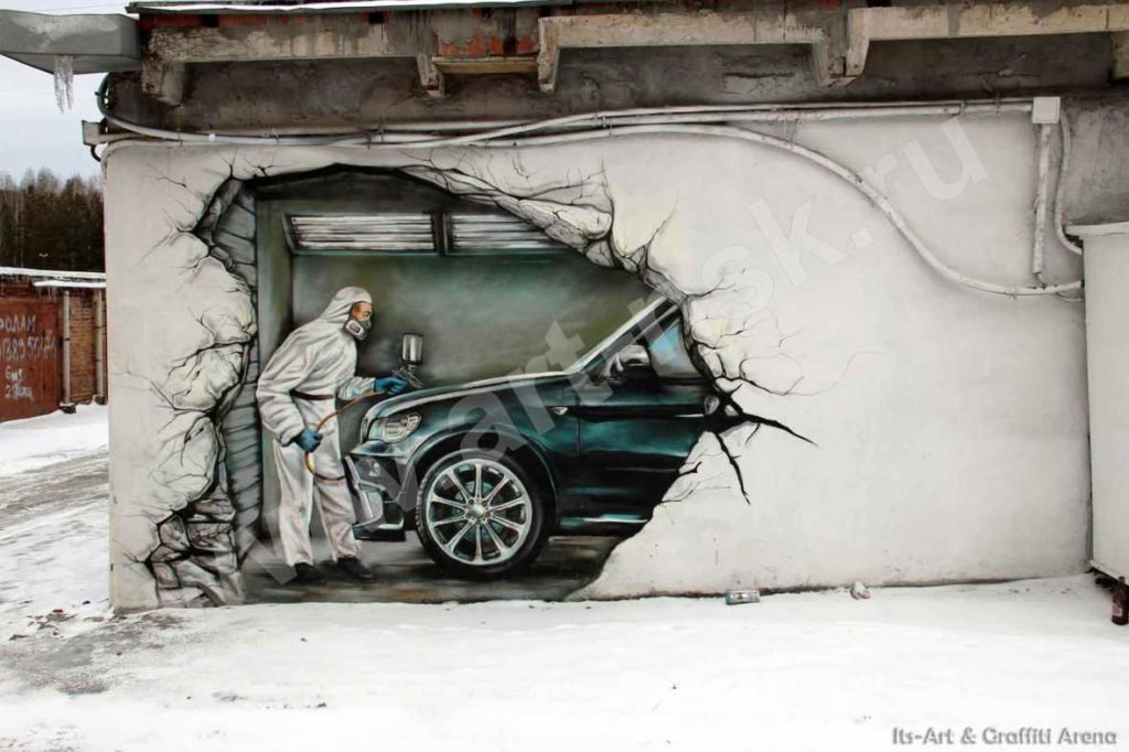 Рисунки на гаражах граффити фото