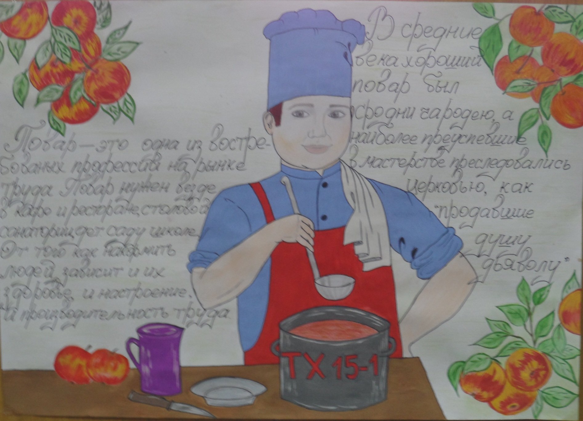 Рисунки на тему профессия повар фото