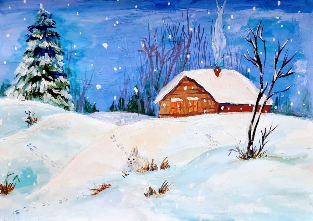 Рисунки на тему волшебница зима фото